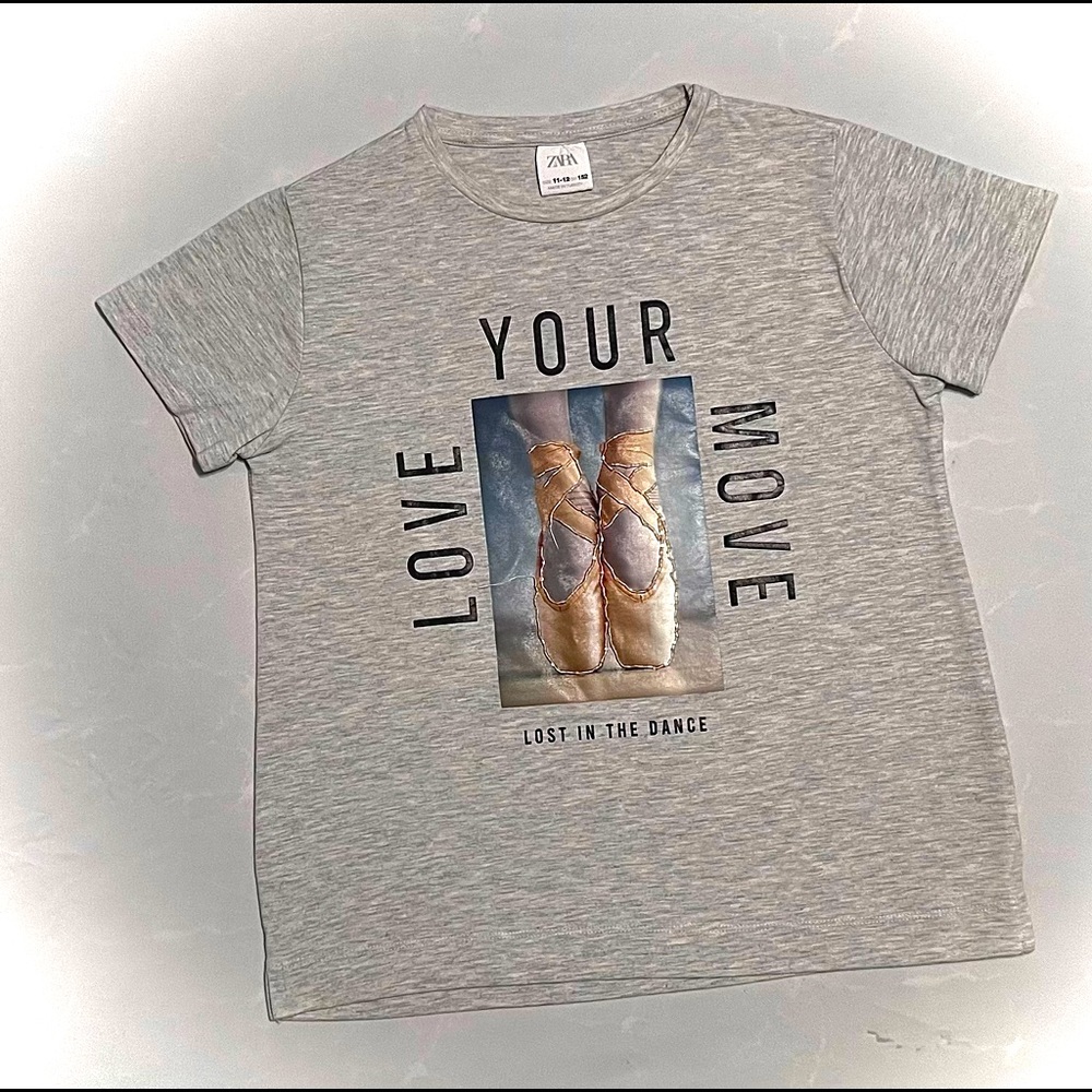 Girls 11/12 M Summer Short Sleeve Ballerina Shirt